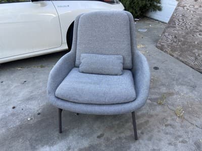 Blu Dot Field Lounge Chair Grey Mid Century Modern knoll womb style - Thumbnail 9