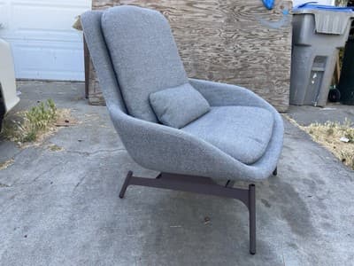 Blu Dot Field Lounge Chair Grey Mid Century Modern knoll womb style - Thumbnail 5
