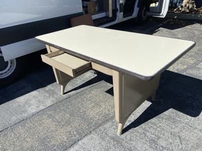 1960s AllSteel Panel Leg Tanker Table Desk Metal Work Bench - Thumbnail 13