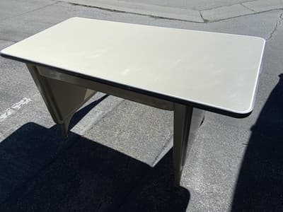 1960s AllSteel Panel Leg Tanker Table Desk Metal Work Bench - Thumbnail 19
