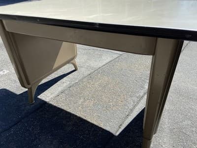 1960s AllSteel Panel Leg Tanker Table Desk Metal Work Bench - Thumbnail 20