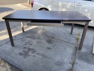 Hon Vintage Mid Century Modern Tanker Desk Industrial Utility Table - Thumbnail 7