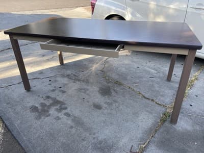 Hon Vintage Mid Century Modern Tanker Desk Industrial Utility Table - Thumbnail 8
