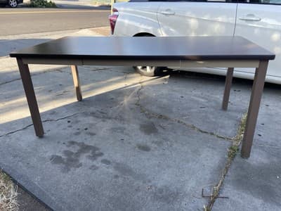 Hon Vintage Mid Century Modern Tanker Desk Industrial Utility Table - Thumbnail 9