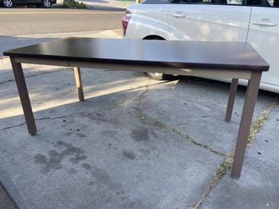 Hon Vintage Mid Century Modern Tanker Desk Industrial Utility Table - Thumbnail 4