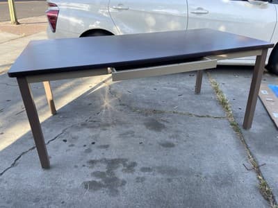 Hon Vintage Mid Century Modern Tanker Desk Industrial Utility Table - Thumbnail 5