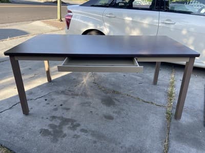 Hon Vintage Mid Century Modern Tanker Desk Industrial Utility Table - Thumbnail 24