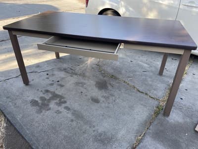 Hon Vintage Mid Century Modern Tanker Desk Industrial Utility Table - Thumbnail 22