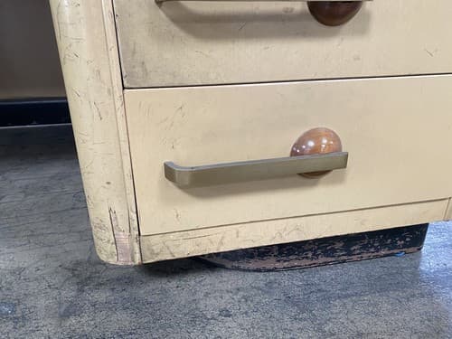 Stow & Davis mid century modern art deco desk needs restoration - Thumbnail 6