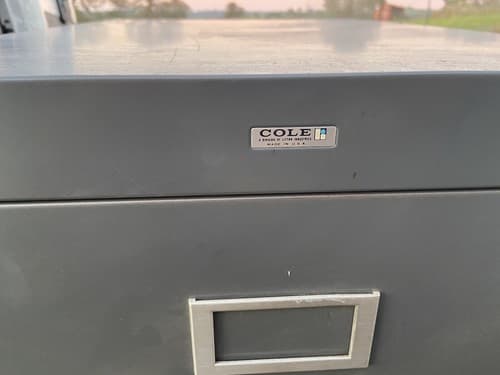 Vintage Cole Steel Metal File Cabinet - Thumbnail 3