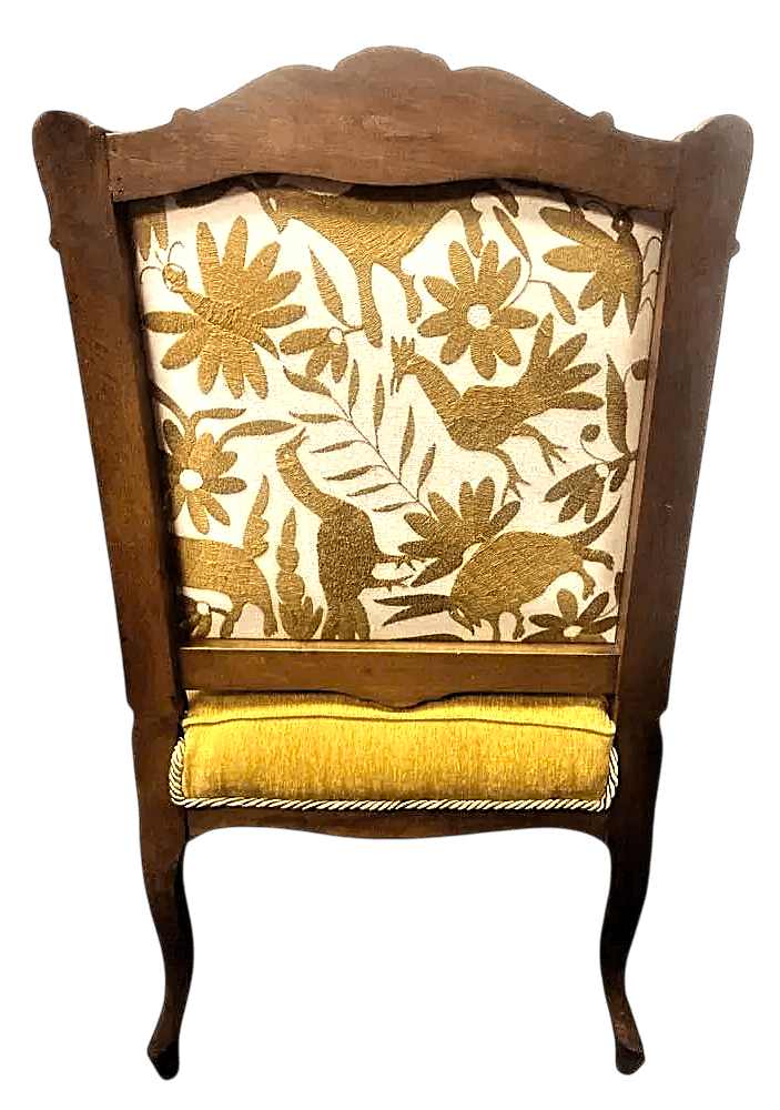 'Empress Carlota' 19th Century Antique French Chairs Reupholstered With Otomi Hand Embroidery - Set of 4 - Thumbnail 7
