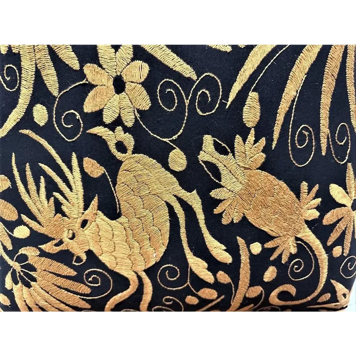 Late 20th Century Empress Carlota' Louis XV Large Fauteuil - Carved Walnut Reupholstered With Otomi Hand Embroidery and Leather - Thumbnail 10