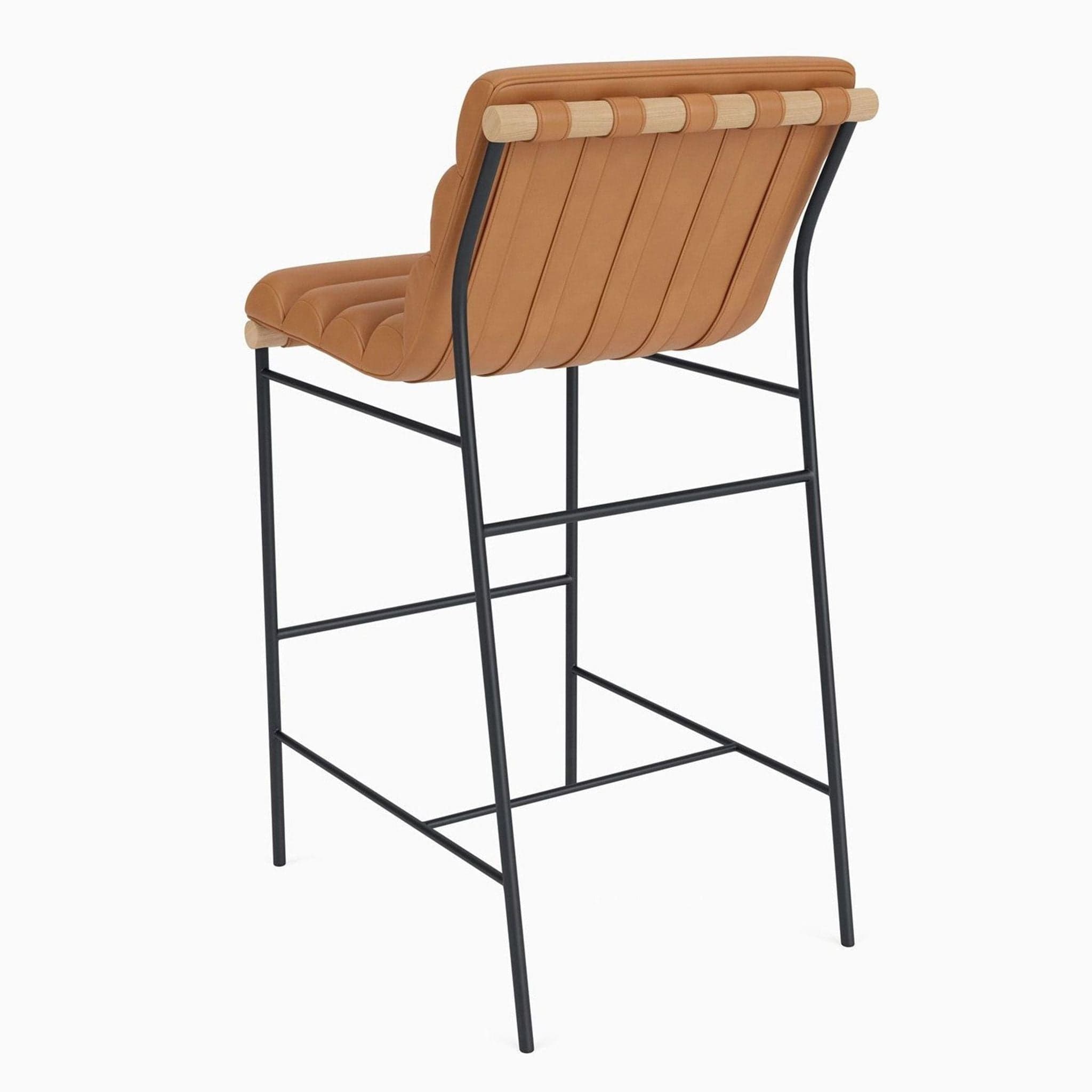 Denver Modern Vail Stool in Saddle Leather - Thumbnail 2