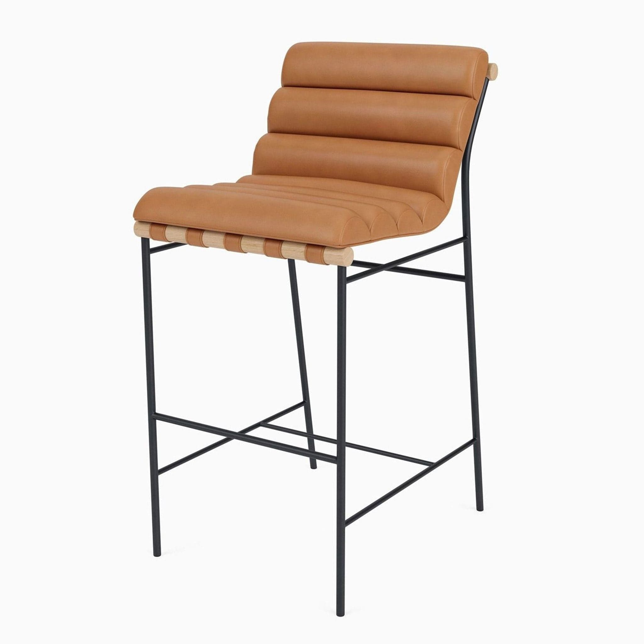 Denver Modern Vail Stool in Saddle Leather - Thumbnail 3