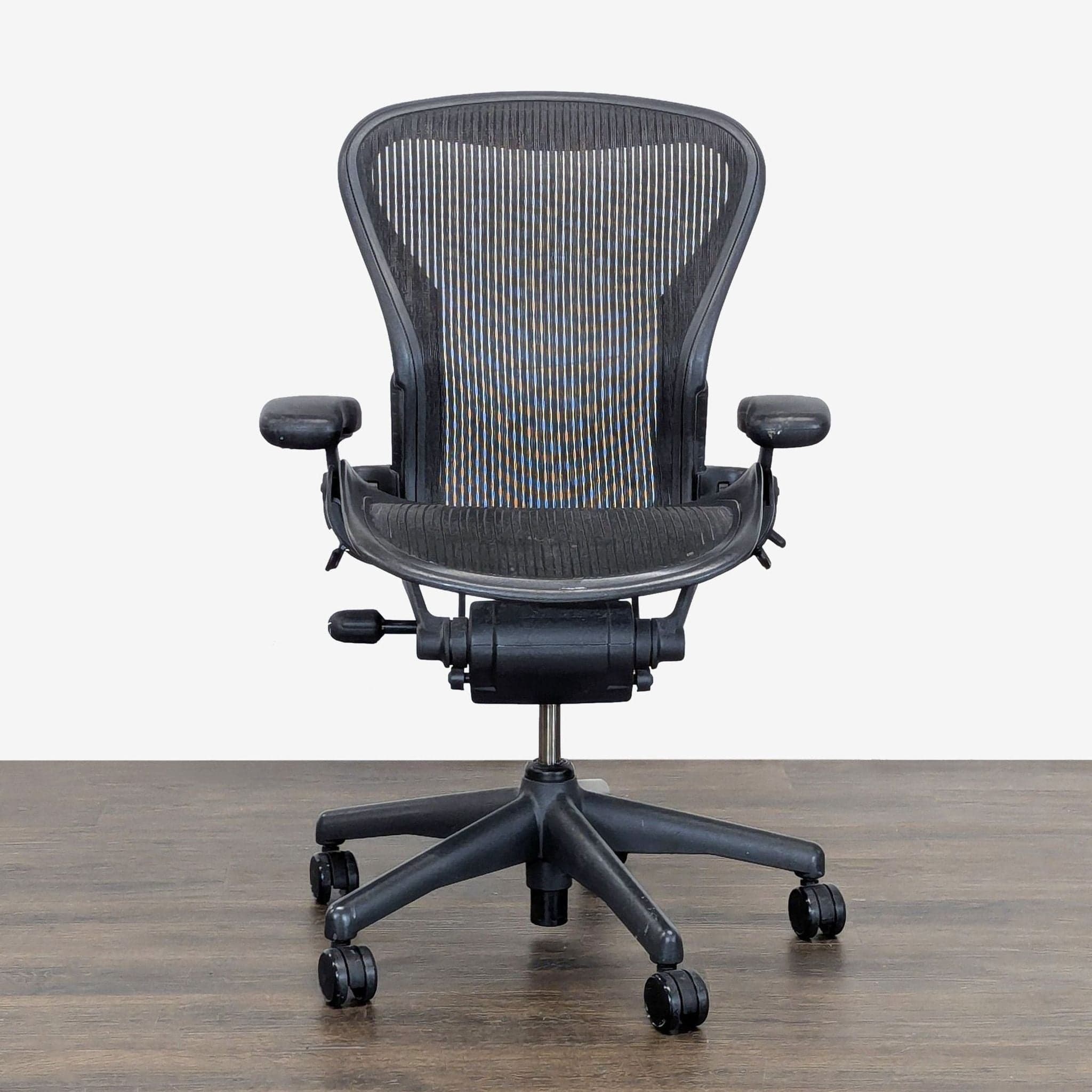 Herman Miller Aeron Ergonomic Office Chair – Carbon Mesh, Adjustable Arms - Image 1