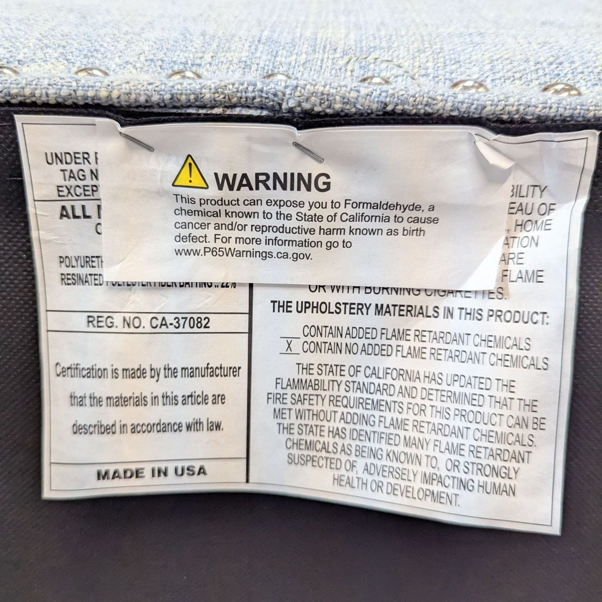 Upholstered Dining Chair with Nailhead Trim - Thumbnail 3