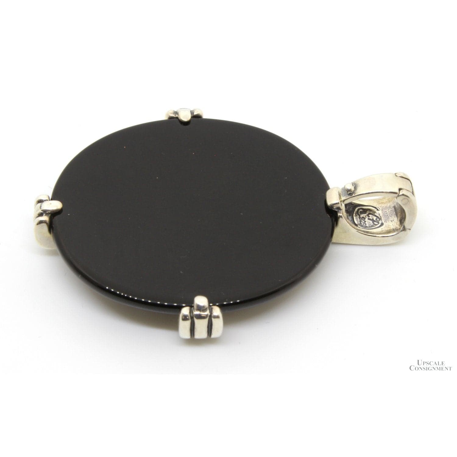 Sterling Silver Multigem Mosaic Inlay Pendant - Enhancer Bail - 2.25" - Thumbnail 2