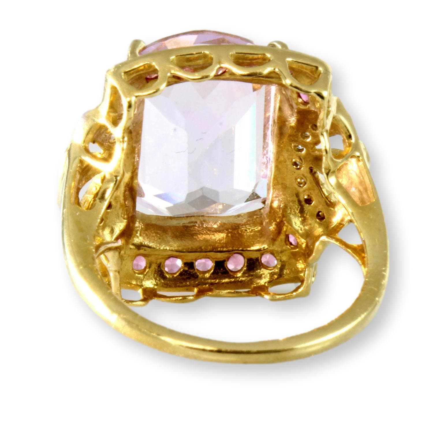 Violet Iolite, .42ctw Pink Tourmaline & .08ctw Diamond 10K Gold Ring - Size 6 - Thumbnail 5