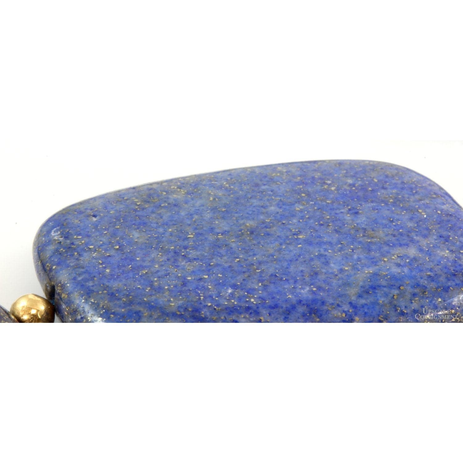 Lapis Graduated Disc Bead 14K Yellow Gold Necklace by Zoe B - 20 in - Thumbnail 3