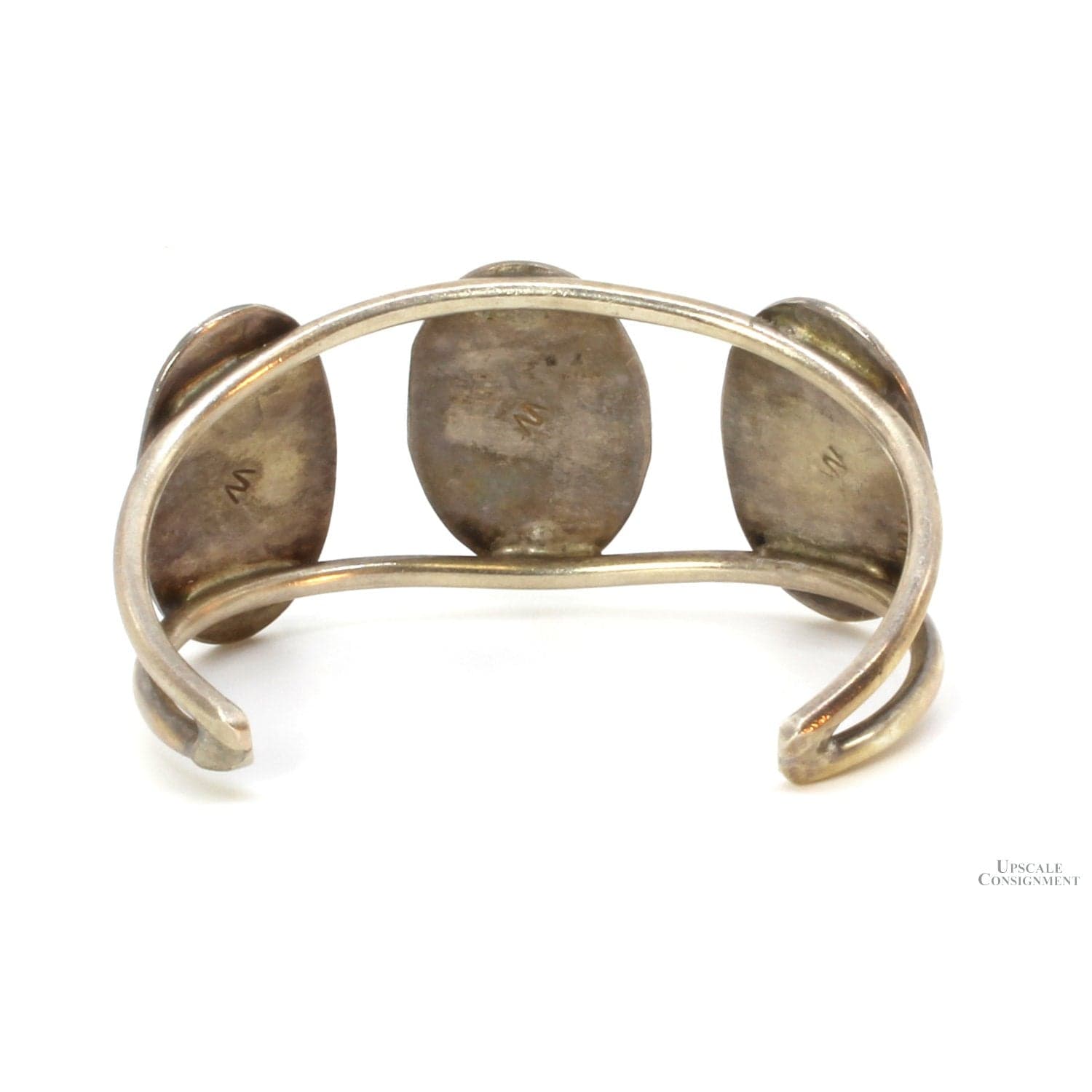 Vintage Zuni Sterling Silver Red Coral Shadowbox Cuff - Thumbnail 3