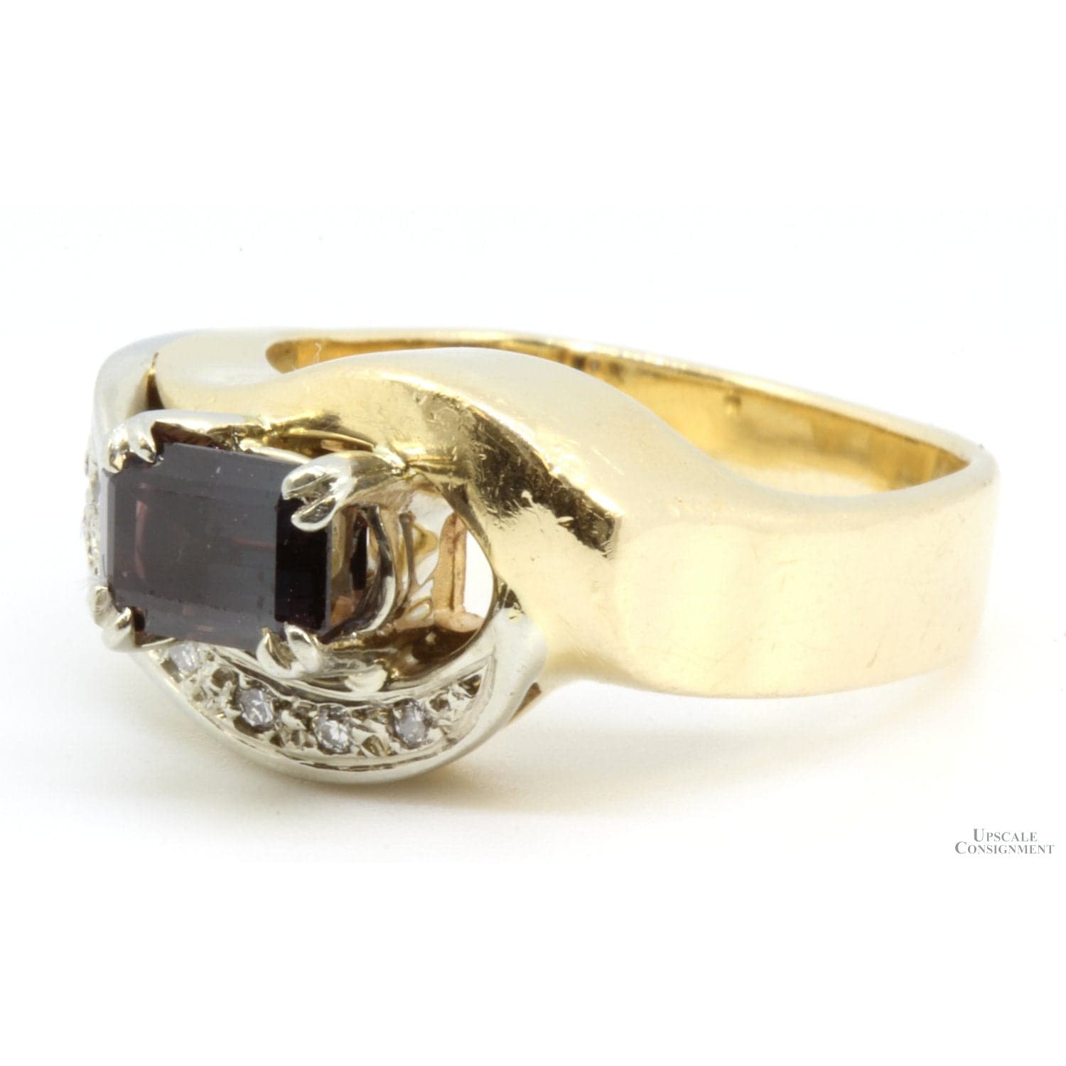 1ct. Color Change Sapphire & .22ctw Diamond 14K Two-Tone Gold Ring - Size 6.25 - Thumbnail 2