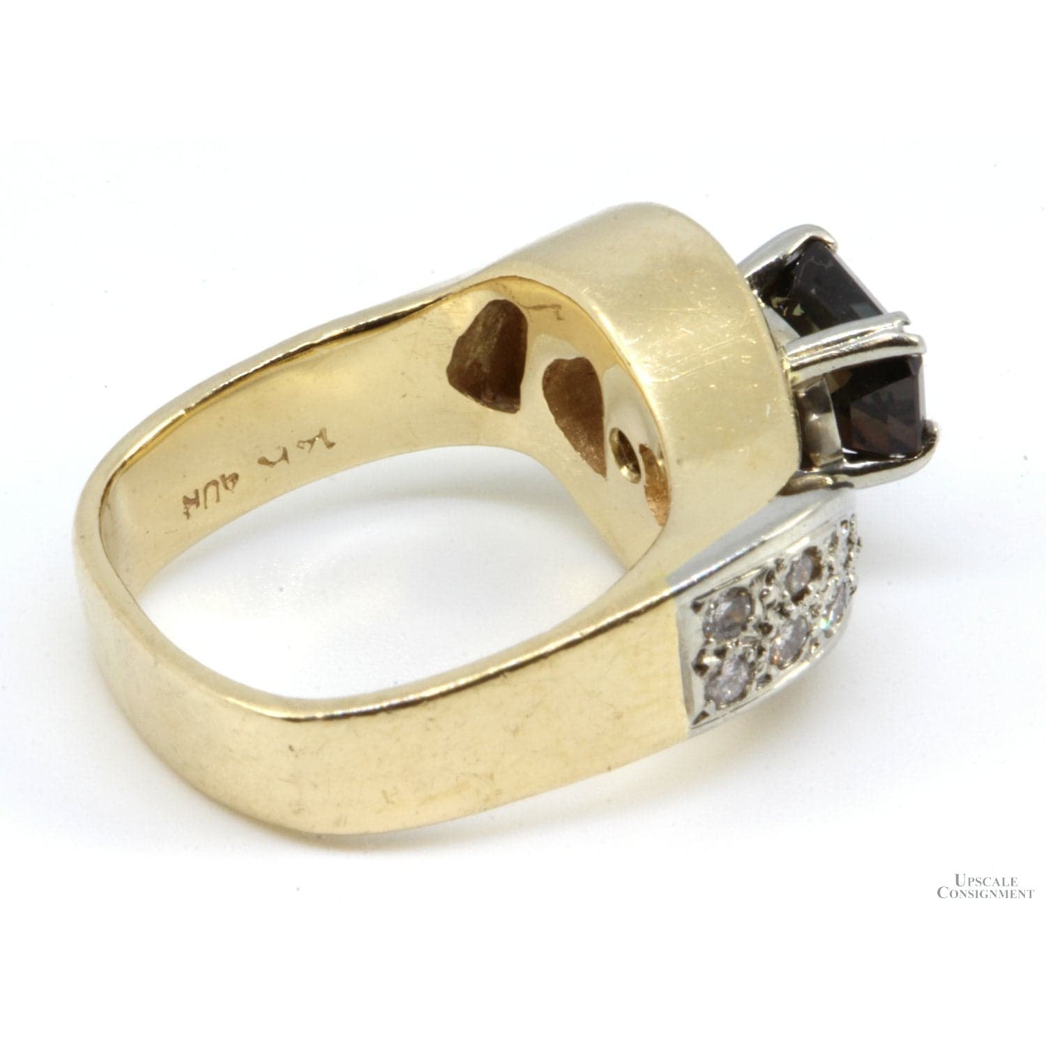 1ct. Color Change Sapphire & .22ctw Diamond 14K Two-Tone Gold Ring - Size 6.25 - Thumbnail 3