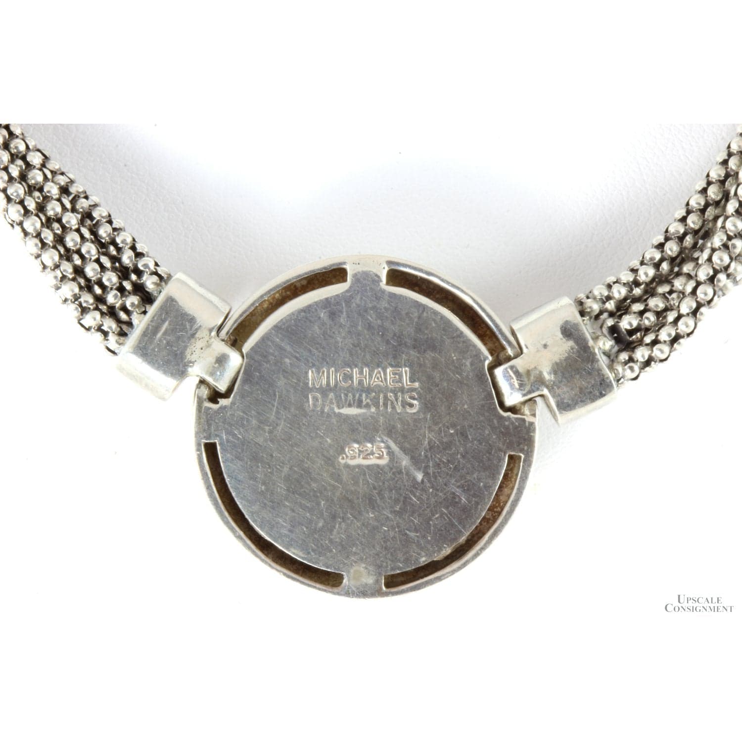 Michael Dawkins Sterling Silver Mother of Pearl Necklace - 16 in - Thumbnail 3