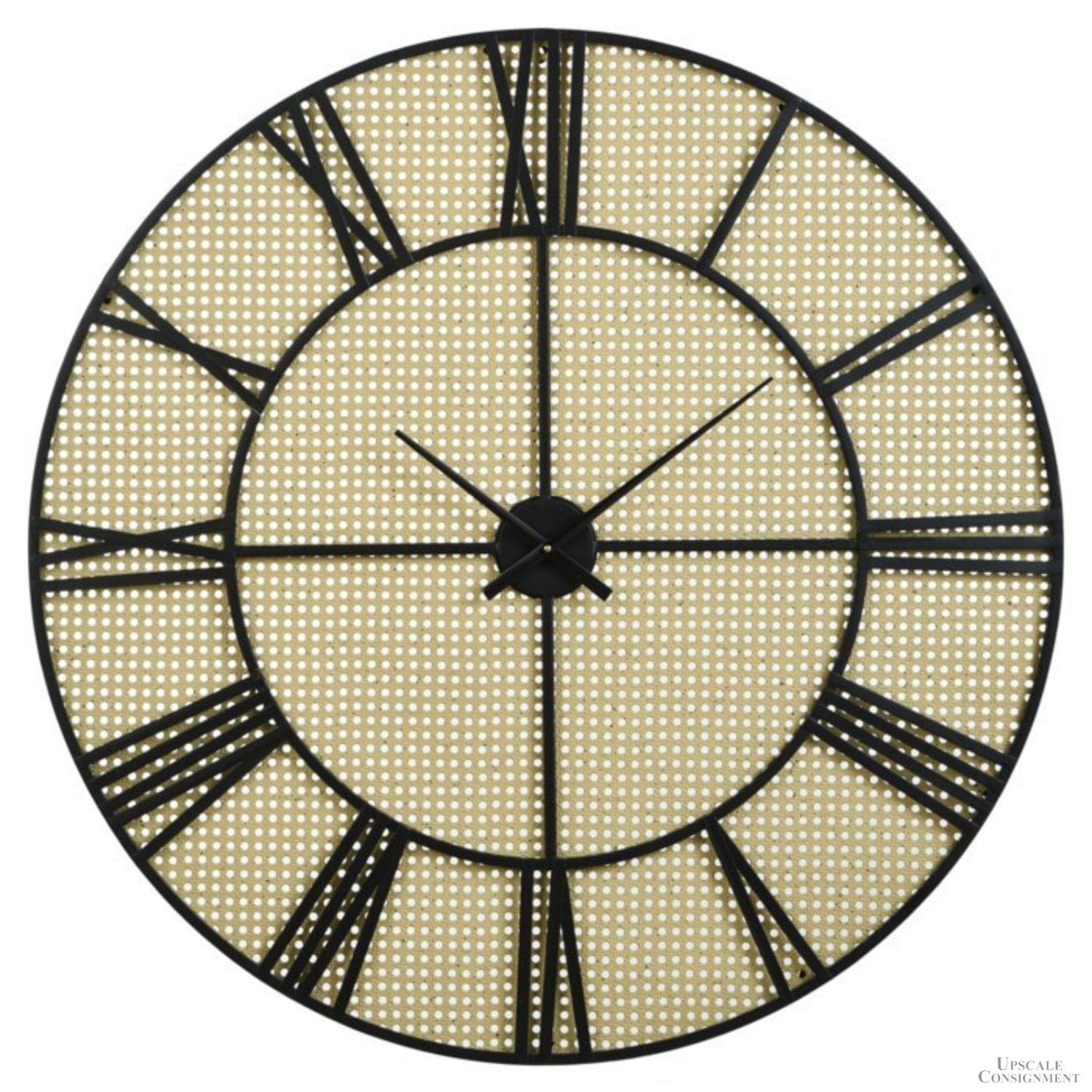 Open Cane Metal Wall Clock - Image 1