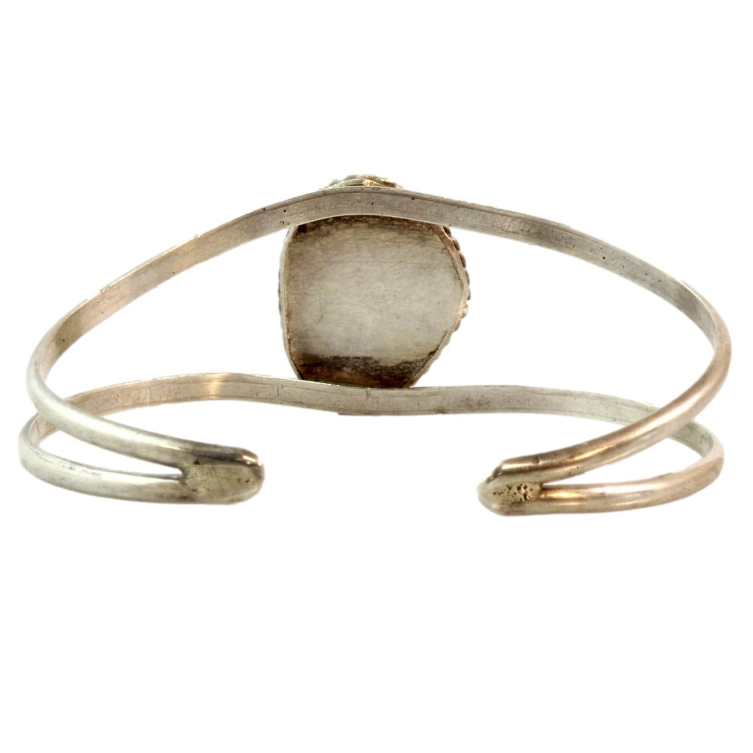 Vintage Child's Turquoise Sterling Silver Cuff Bracelet - Default Title / Size 5.75 - Thumbnail 4