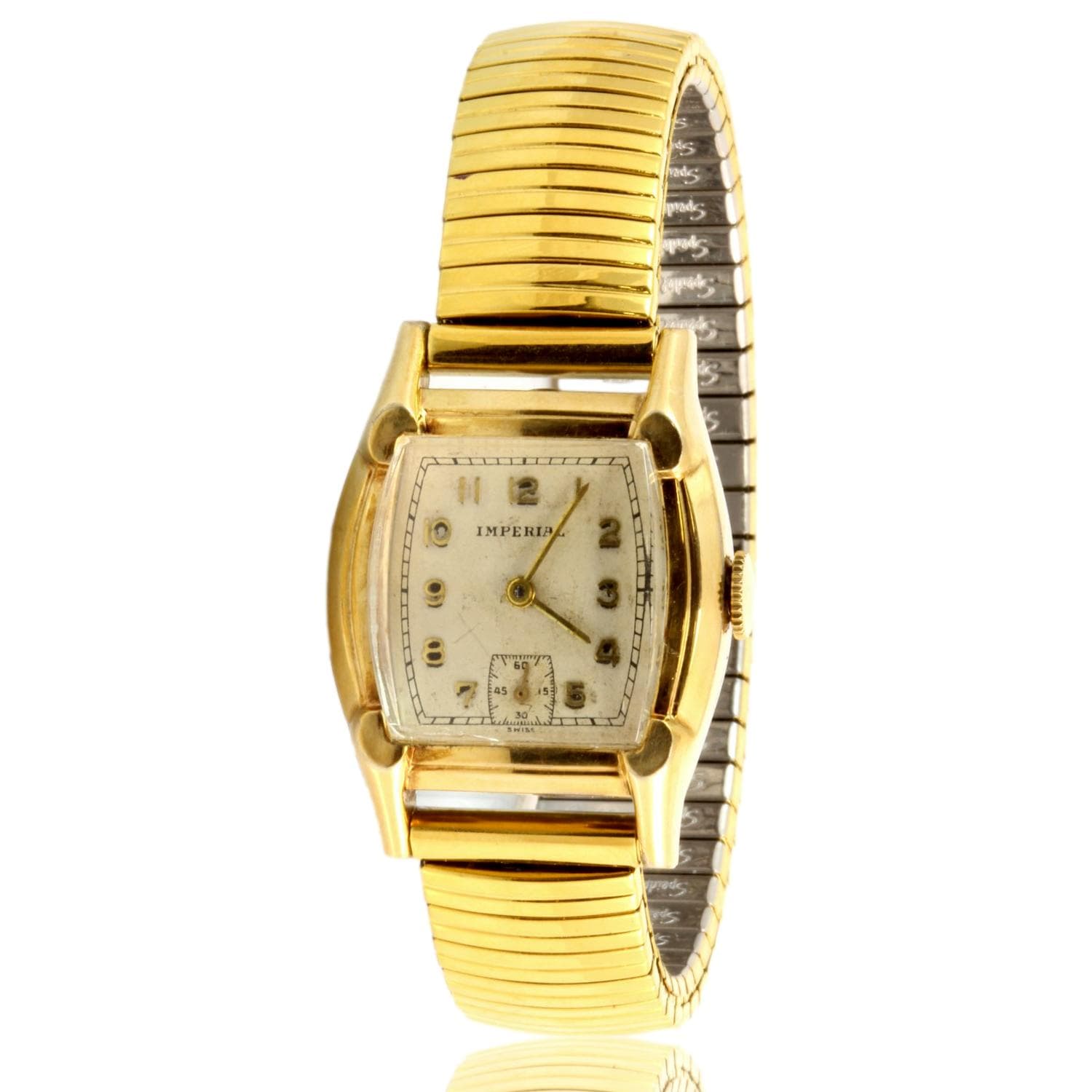 Mechanical Wind-Up Swiss Watch10K RGP Case Stepped Bezel Sub-Dial - Image 1