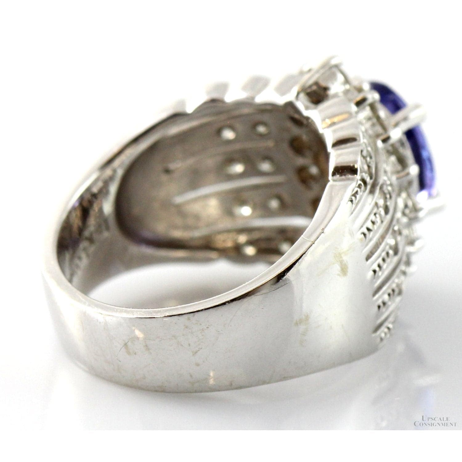 LeVian 2.25ct Tanzanite 1.18ctw Diamond 18K White Gold Ring - Size 7 - Thumbnail 5