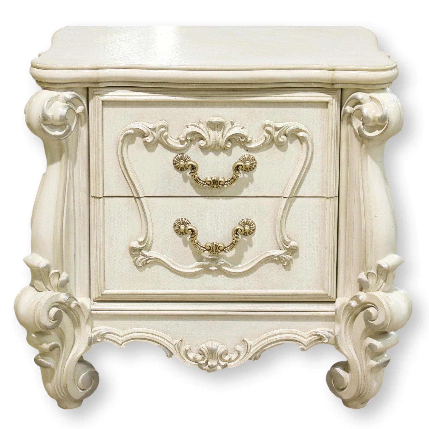 Acme Furniture White 2 Drawer Nightstand - White - Image 1