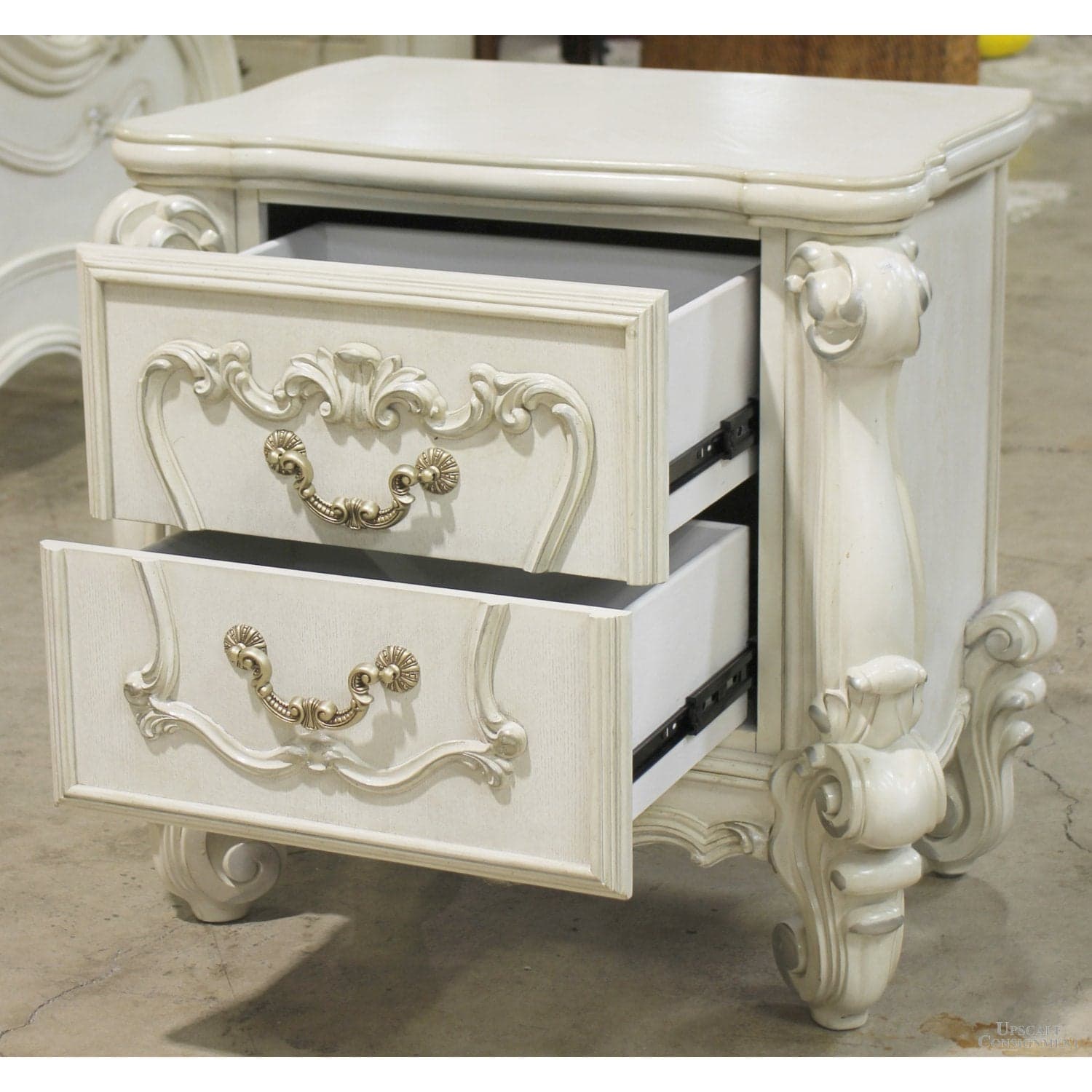 Acme Furniture White 2 Drawer Nightstand - White - Thumbnail 2