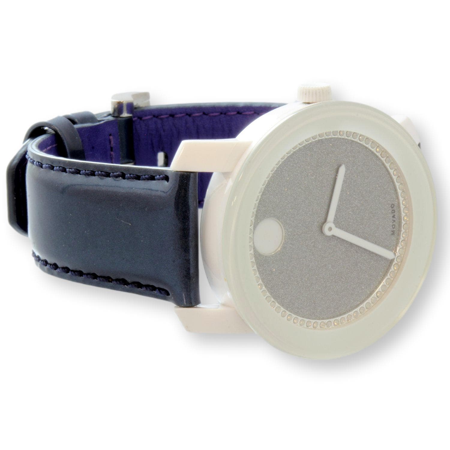 Movado - BOLD Unisex Stainless Steel & White Ceramic Quartz Watch - Thumbnail 2