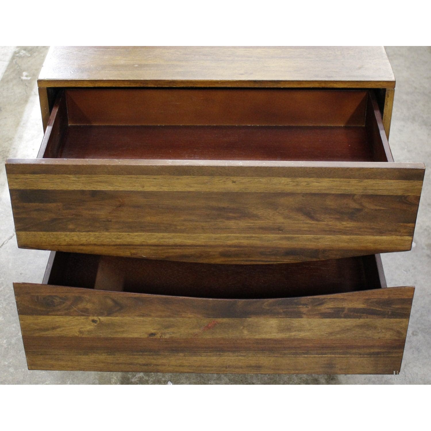 Acacia 2 Drawer Nightstand - Dark Finish - Thumbnail 4