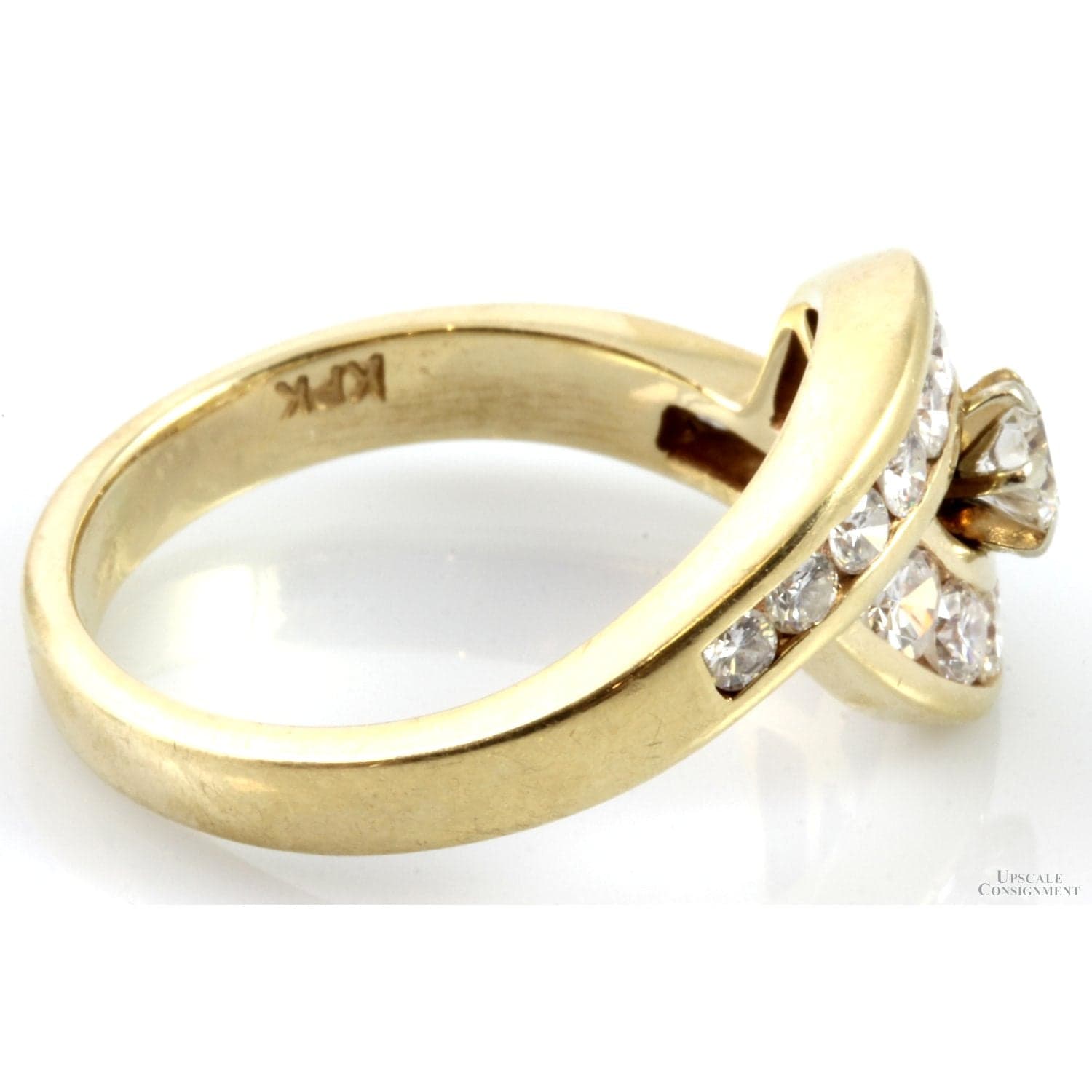 1.64ctw Diamond 14K Yellow Gold Unity Ring - .33ct Solitaire - Size 11.25 - Thumbnail 4