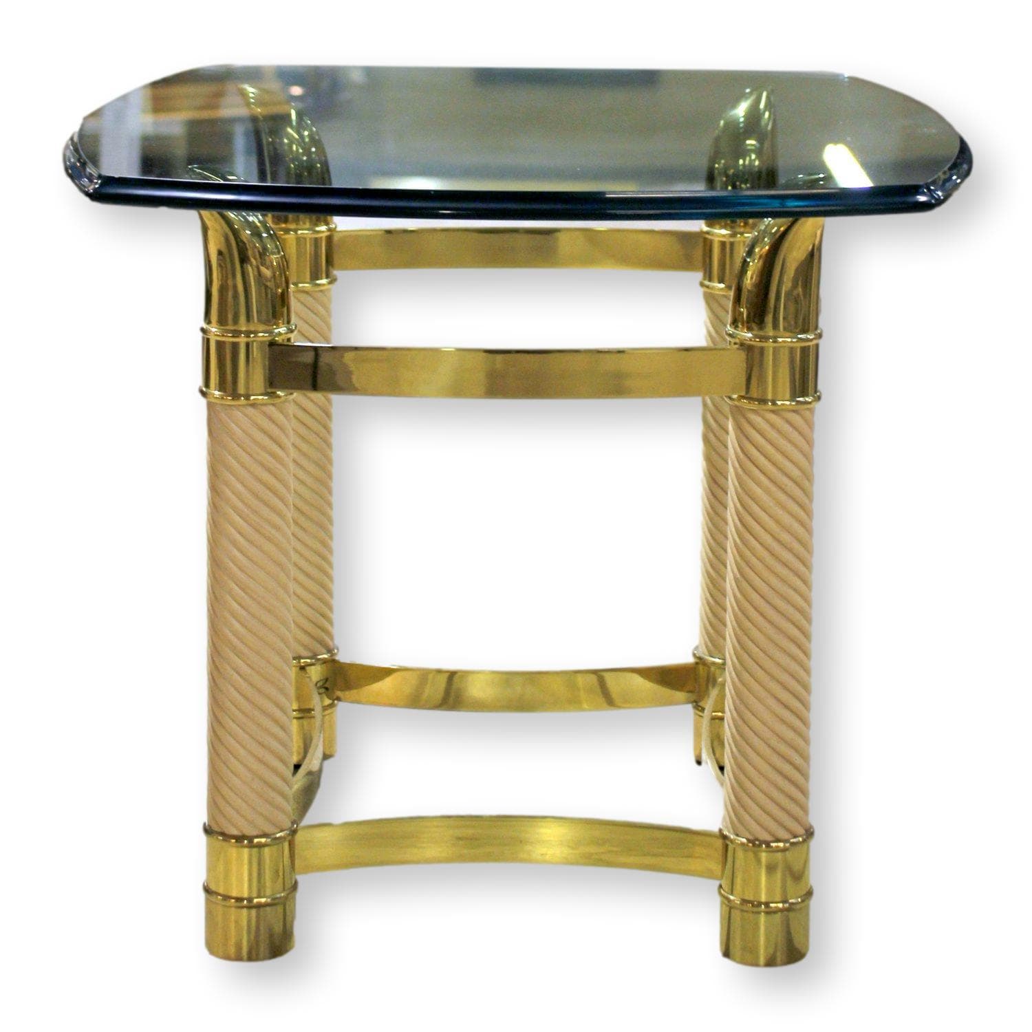 Tommaso Barbi Faux Elephant Tusk End Table - Brass - Image 1