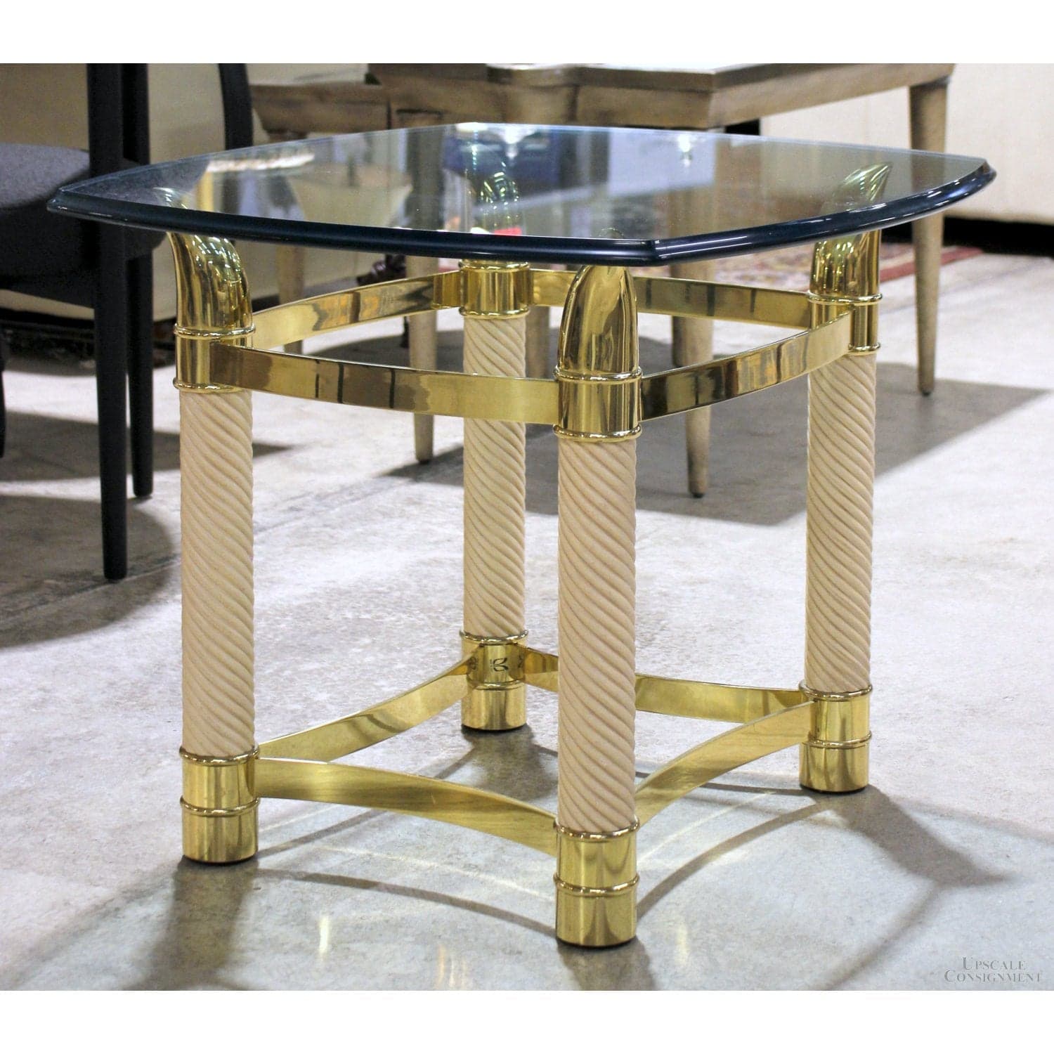 Tommaso Barbi Faux Elephant Tusk End Table - Brass - Thumbnail 2