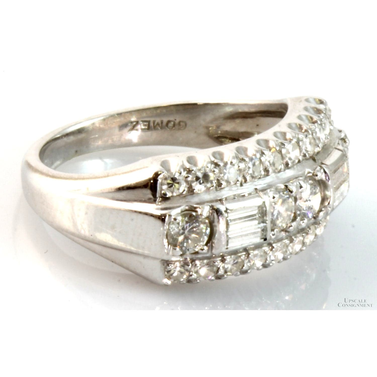 14K White Gold Diamond Bypass Ring – Vintage-Inspired Design - Size 4.5 - Thumbnail 3