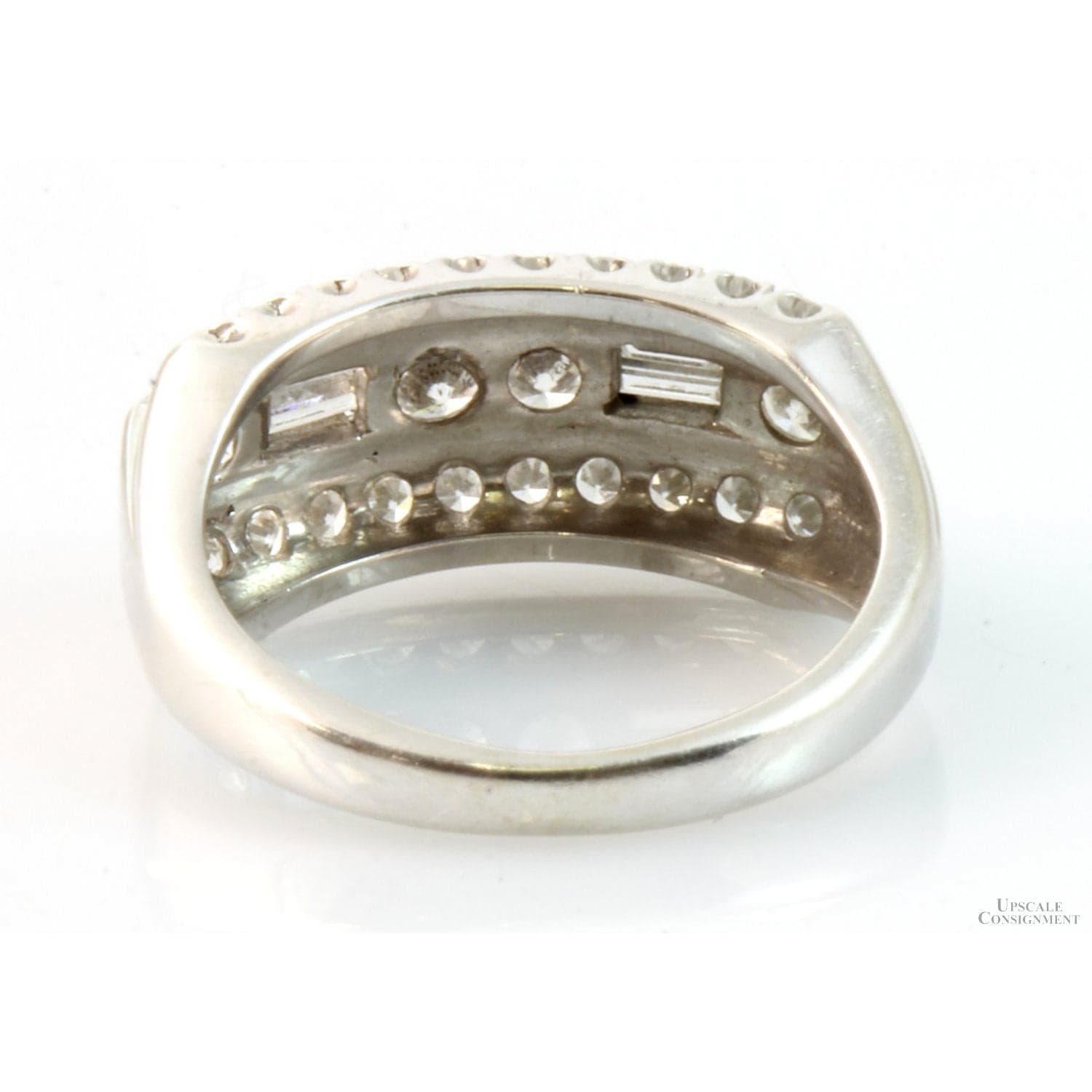 14K White Gold Diamond Bypass Ring – Vintage-Inspired Design - Size 4.5 - Thumbnail 5