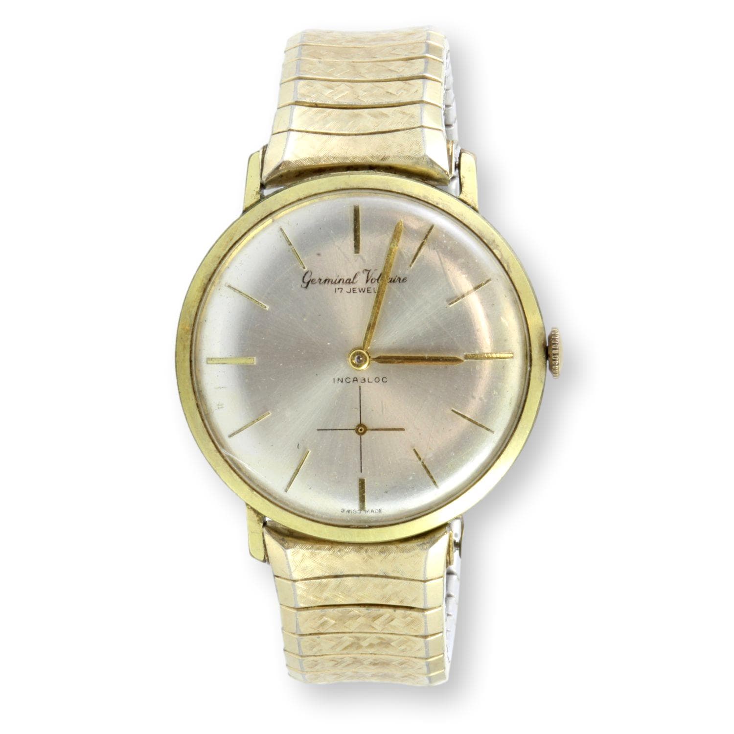 Self-Winding Mechanical 17J Swiss Men's Watch Stretchable Band - Size 7 - Image 1