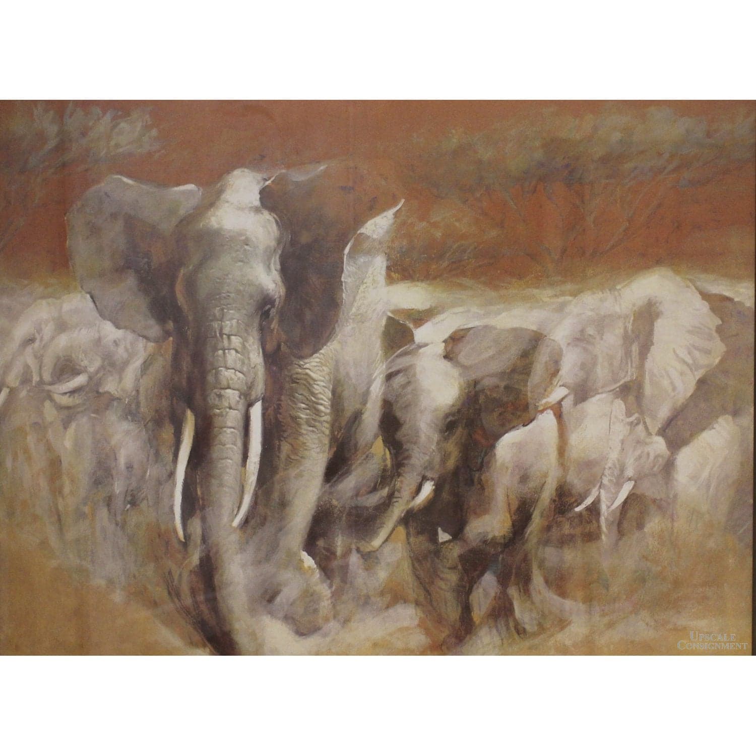 Framed Canvas Print - Elephant Artwork - Thumbnail 2