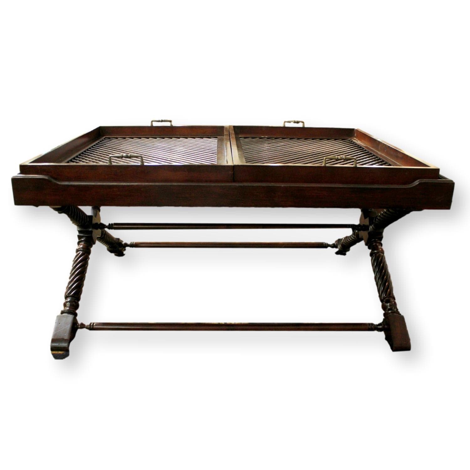 Tray Top Coffee Table - Dark Finish - Image 1