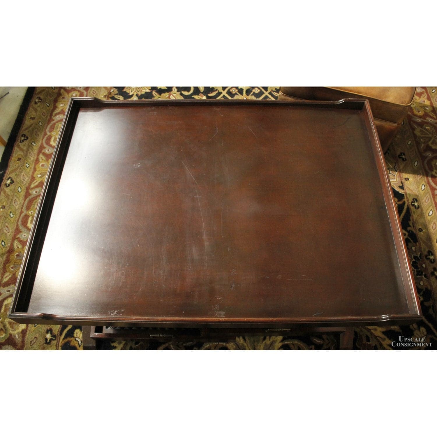 Tray Top Coffee Table - Dark Finish - Thumbnail 4