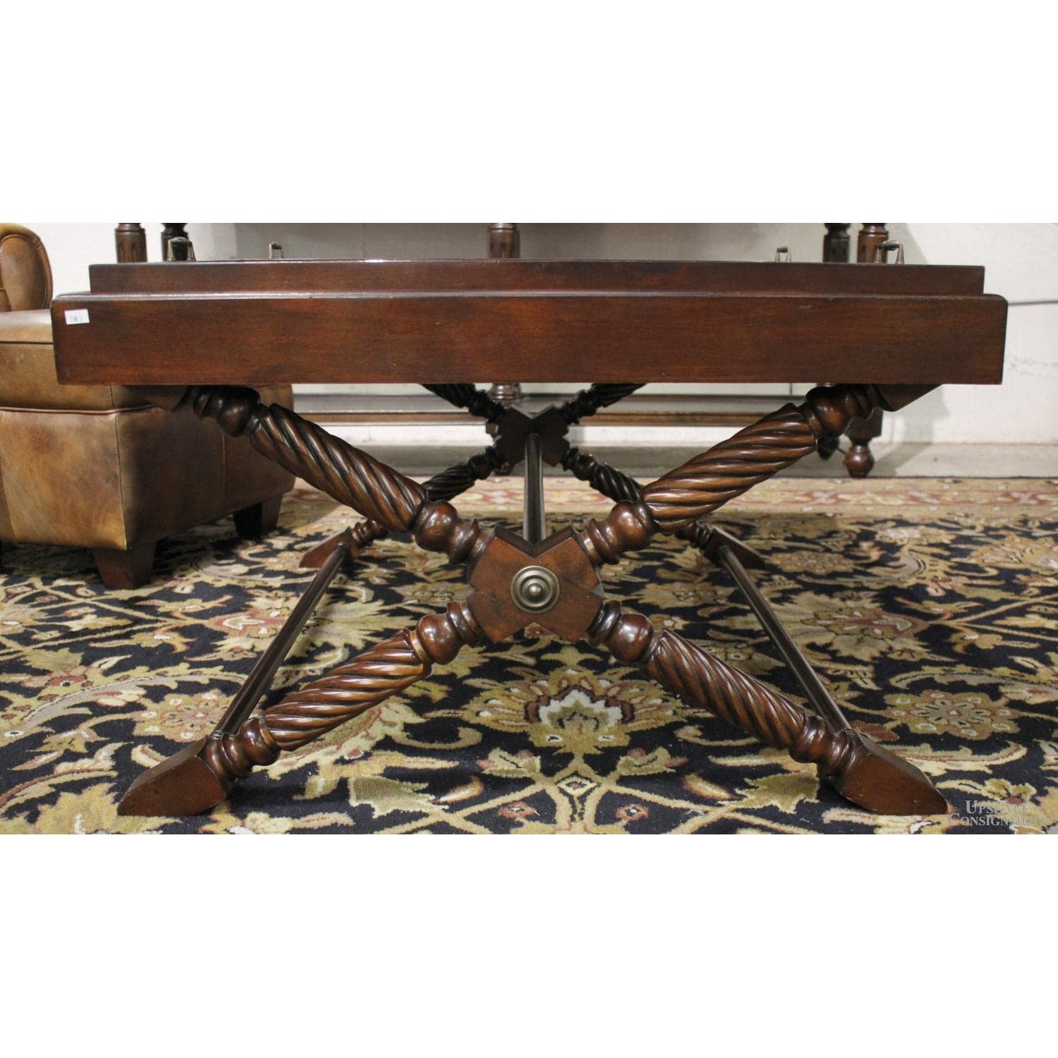 Tray Top Coffee Table - Dark Finish - Thumbnail 3