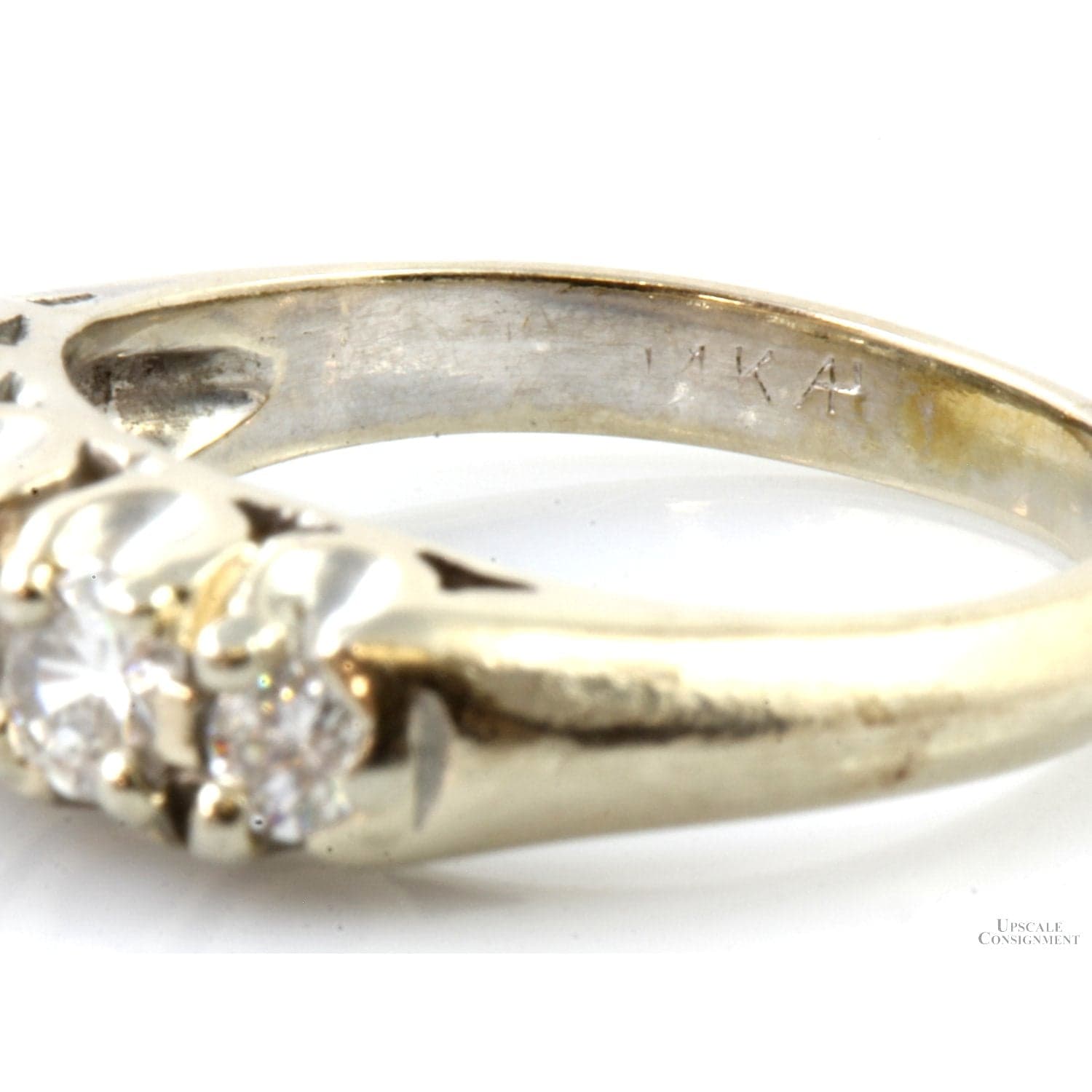 .81ctw 5-Stone Diamond 14K White Gold Wedding Ring - Size 5.25 - Thumbnail 4