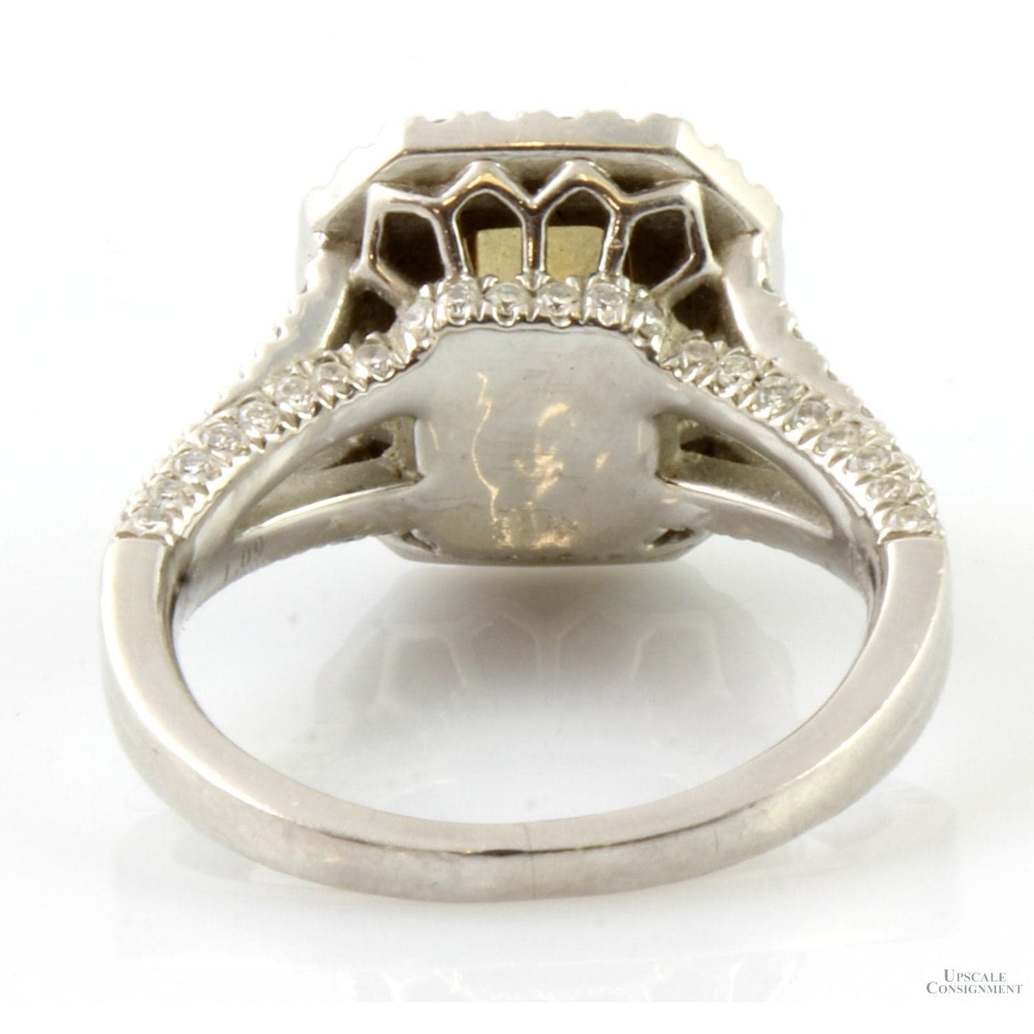 Fancy Intense Yellow Created Diamond Ring by Jenny Packham - Size 5.5 - Thumbnail 6