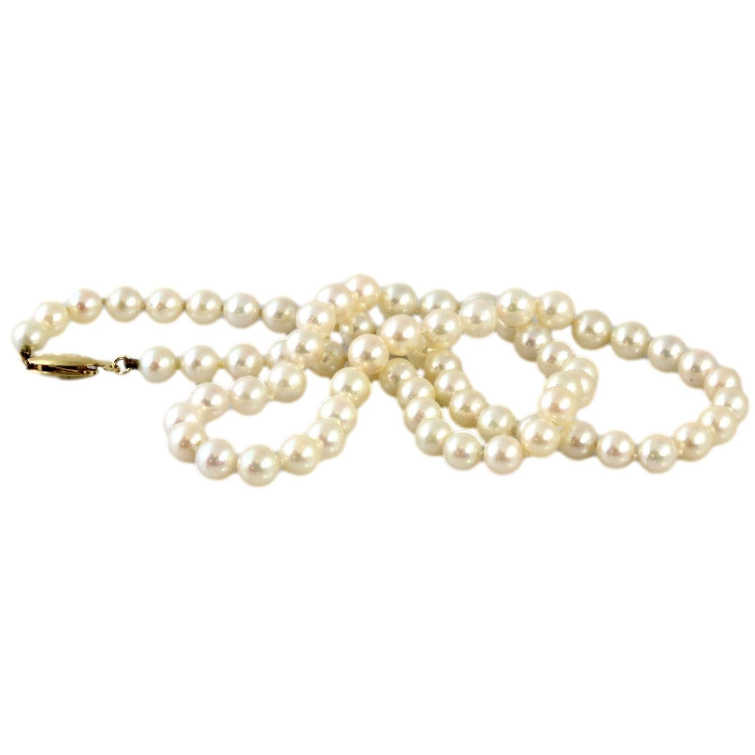Handknotted 5.50mm Ivory Cultured Pearl Strand - 18 in - Thumbnail 2