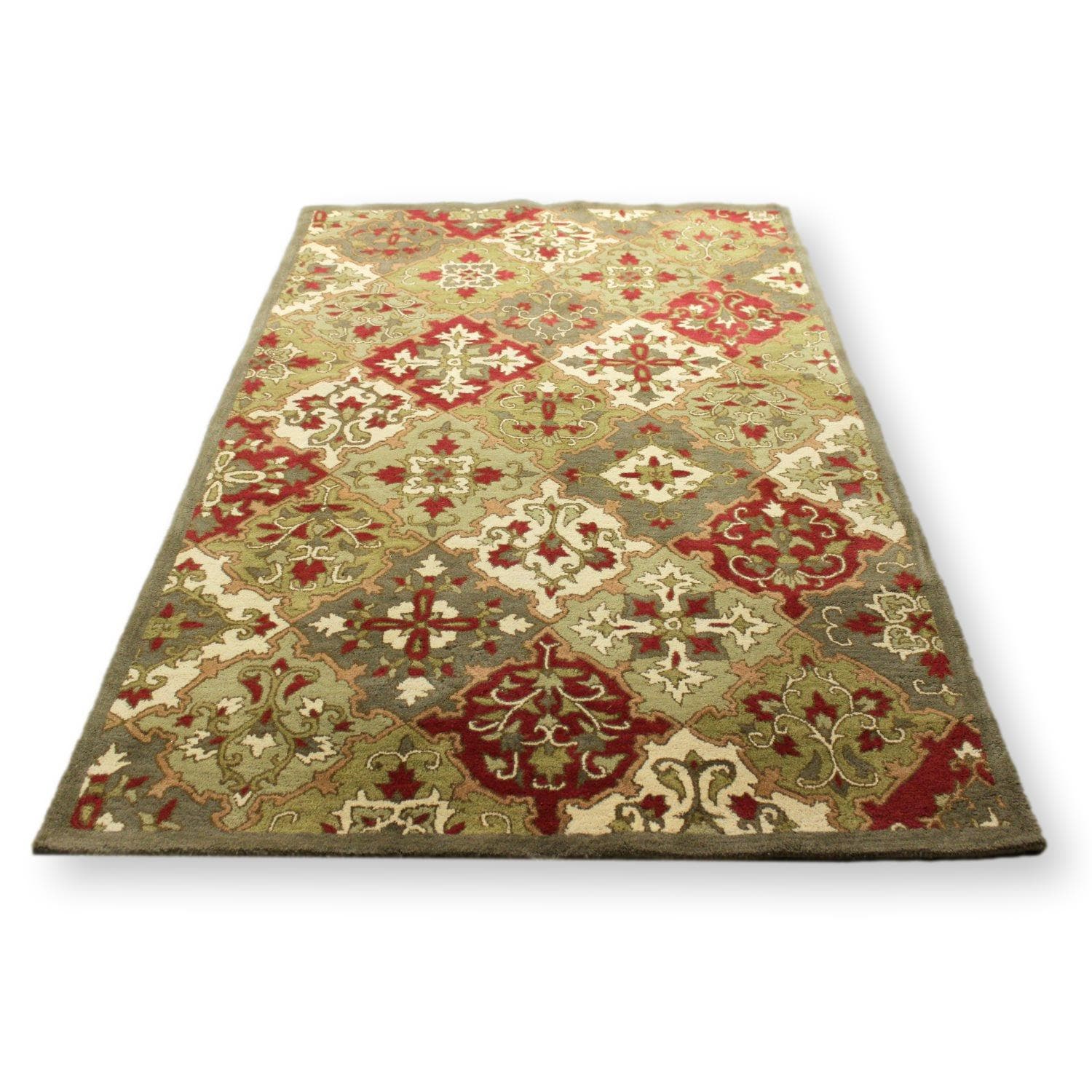 Lifestyle Collection 5' X 8' Print Wool Area Rug - Image 1