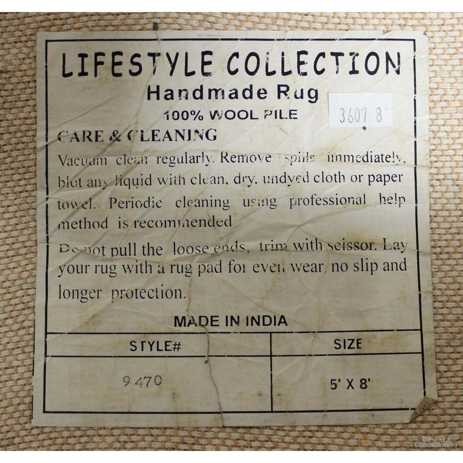 Lifestyle Collection 5' X 8' Print Wool Area Rug - Thumbnail 4